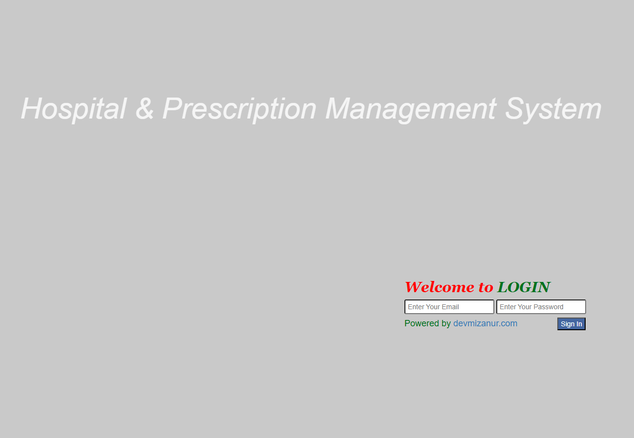 Hospital Management ERP System